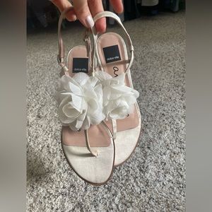 Dolce vita off white flat sandals
